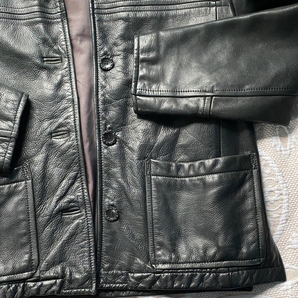Siena Studio Black Leather Jacket - Picture 3 of 12